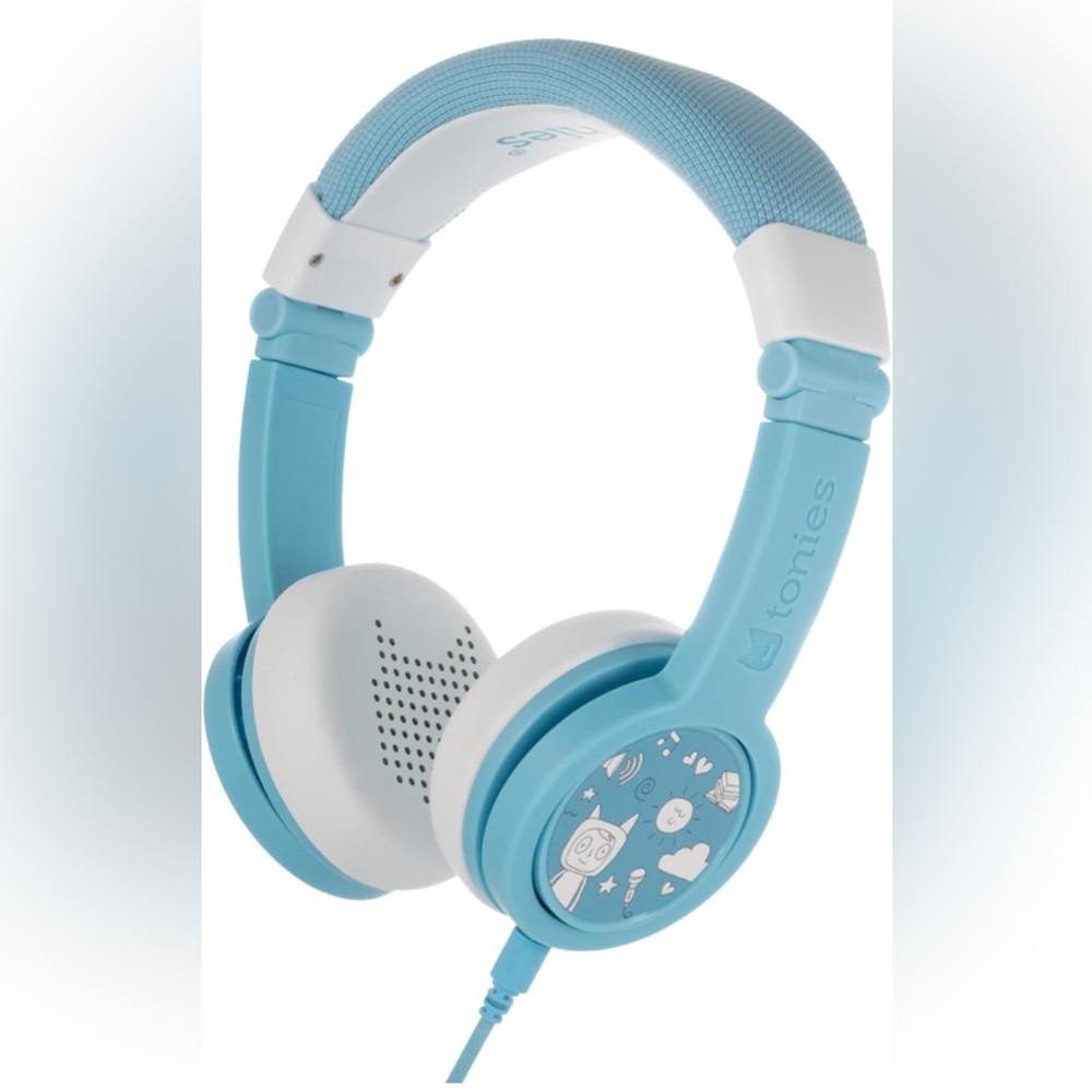 Tonies Foldable Wired Headphones for Kids - Light Blue
